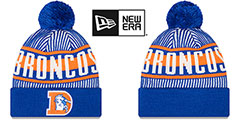 Broncos THROWBACK STRIPED Knit Beanie Hat by New Era