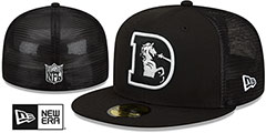 Broncos THROWBACK TEAM-BASIC TRUCKER Black-White Fitted Hat by New Era