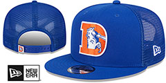 Broncos THROWBACK TEAM-BASIC TRUCKER SNAPBACK Royal Hat by New Era