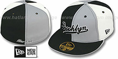 Brooklyn PINWHEEL-CITY Black-Grey-White Fitted Hat by New Era