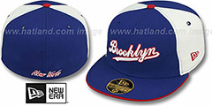 Brooklyn PINWHEEL-CITY Royal-White-Royal Fitted Hat by New Era