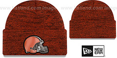 Browns BEVEL Orange-Brown Knit Beanie Hat by New Era