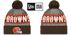 Browns STRIPED Knit Beanie Hat by New Era