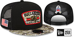 Buccaneers 2021 SALUTE-TO-SERVICE SNAPBACK Black-Desert Hat by New Era