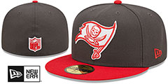 Buccaneers 2T COLOR PACK Charcoal-Red Fitted Hat by New Era