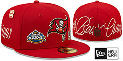 Buccaneers HISTORIC CHAMPIONS Red Fitted Hat by New Era