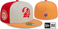 Buccaneers HISTORIC SIDELINE PINWHEEL Fitted Hat by New Era