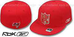 Buccaneers NFL-SHIELD Red Fitted Hat by Reebok