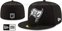 Buccaneers NFL TEAM-BASIC Black-White Fitted Hat by New Era