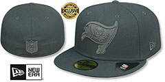 Buccaneers NFL TEAM-BASIC Graphite-Graphite Fitted Hat by New Era