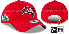 Buccaneers SUPER BOWL LV CHAMPS STRAPBACK Red Hat by New Era