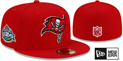 Buccaneers SUPER BOWL XXXVII SIDE-PATCH Red Fitted Hat by New Era