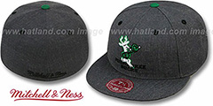 Bucks GREY HEDGEHOG Fitted Hat by Mitchell and Ness