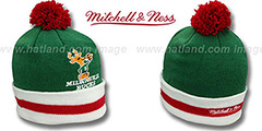 Bucks XL-LOGO BEANIE Green by Mitchell and Ness