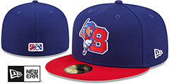 Bisons MILB ONFIELD GAME Royal-Red Fitted Hat by New Era