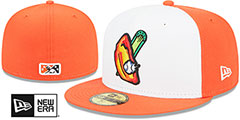 Bisons THEME NIGHT White-Orange Fitted Hat by New Era