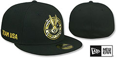 Bugs Bunny TEAM USA Black Fitted Hat by New Era