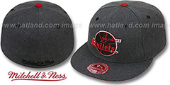 Bullets GREY HEDGEHOG Fitted Hat by Mitchell and Ness