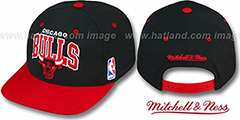 Bulls 2T TEAM ARCH SNAPBACK Adjustable Hat by Mitchell and Ness