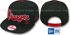 Bulls BLOCK-SCRIPT SNAPBACK Black Hat by New Era