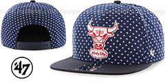 Bulls CROSSBREED SNAPBACK Navy Hat by Twins 47 Brand