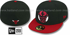 Bulls ESPN INNER LOCKED Black-Red Fitted Hat by New Era