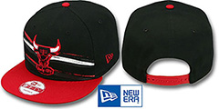 Bulls FRANTAB SNAPBACK Black-Red Adjustable Hat by New Era