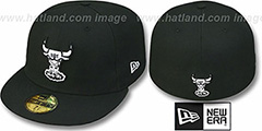 Bulls HWC TEAM-BASIC Black-White Fitted Hat by New Era