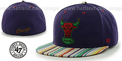 Bulls HWC BODHI Purple Fitted Hat by 47 Brand