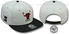 Bulls HWC SATCHEL SNAPBACK Grey-Black Adjustable Hat by Twins 47 Brand