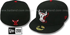 Bulls ILLUSION Black Fitted Hat by New Era