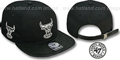 Bulls JULIGUNK STRAPBACK Black-Silver Hat by Twins 47 Brand