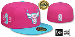 Bulls MIAMI VICE SIDE-PATCH Beetroot-Blue Fitted Hat by New Era