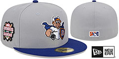 Bulls MILB MARVEL DEFENDERS SIDE-PATCH Grey-Royal Fitted Hat by New Era