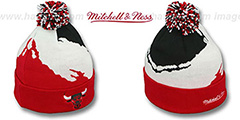 Bulls PAINTBRUSH BEANIE by Mitchell and Ness