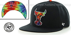 Bulls SHAKEDOWN Black Fitted Hat by 47 Brand