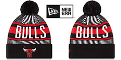 Bulls STRIPED Knit Beanie Hat by New Era