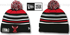 Bulls STRIPEOUT Knit Beanie Hat by New Era