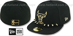 Bulls STUD-POP Black Fitted Hat by New Era