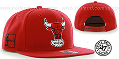 Bulls SURE-SHOT SNAPBACK Red Hat by Twins 47 Brand