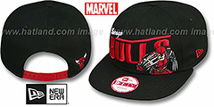 Bulls TEAM-HERO SNAPBACK Black Hat by New Era