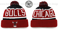 Bulls THE-CALGARY 2 Red-Black Knit Beanie Hat by Twins 47 Brand