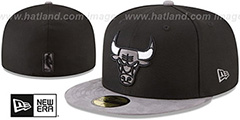 Bulls TONAL-CHOICE Black Fitted Hat by New Era