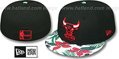 Bulls TROPTRIP BLOOM Black-Multi Fitted Hat by New Era