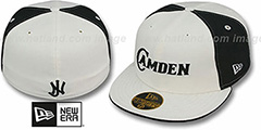 Camden PINWHEEL-CITY White-Black-White Fitted Hat by New Era