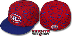 Canadiens 2T TOP-SHELF Red-Royal Fitted Hat by Zephyr