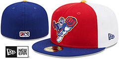 Cannon Ballers MILB MARVEL DEFENDERS Red-White-Royal Fitted Hat by New Era