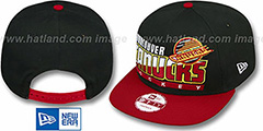 Canucks SLICE-N-DICE SNAPBACK Black-Red Hat by New Era