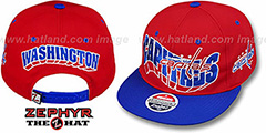 Capitals 2T TEAM-FLASHBACK SNAPBACK Red-Royal Hat by Zephyr