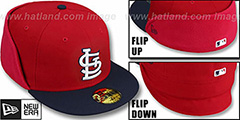 Cardinals CLEAN CUT FLIP-DOWN Red-Navy Fitted Hat by New Era